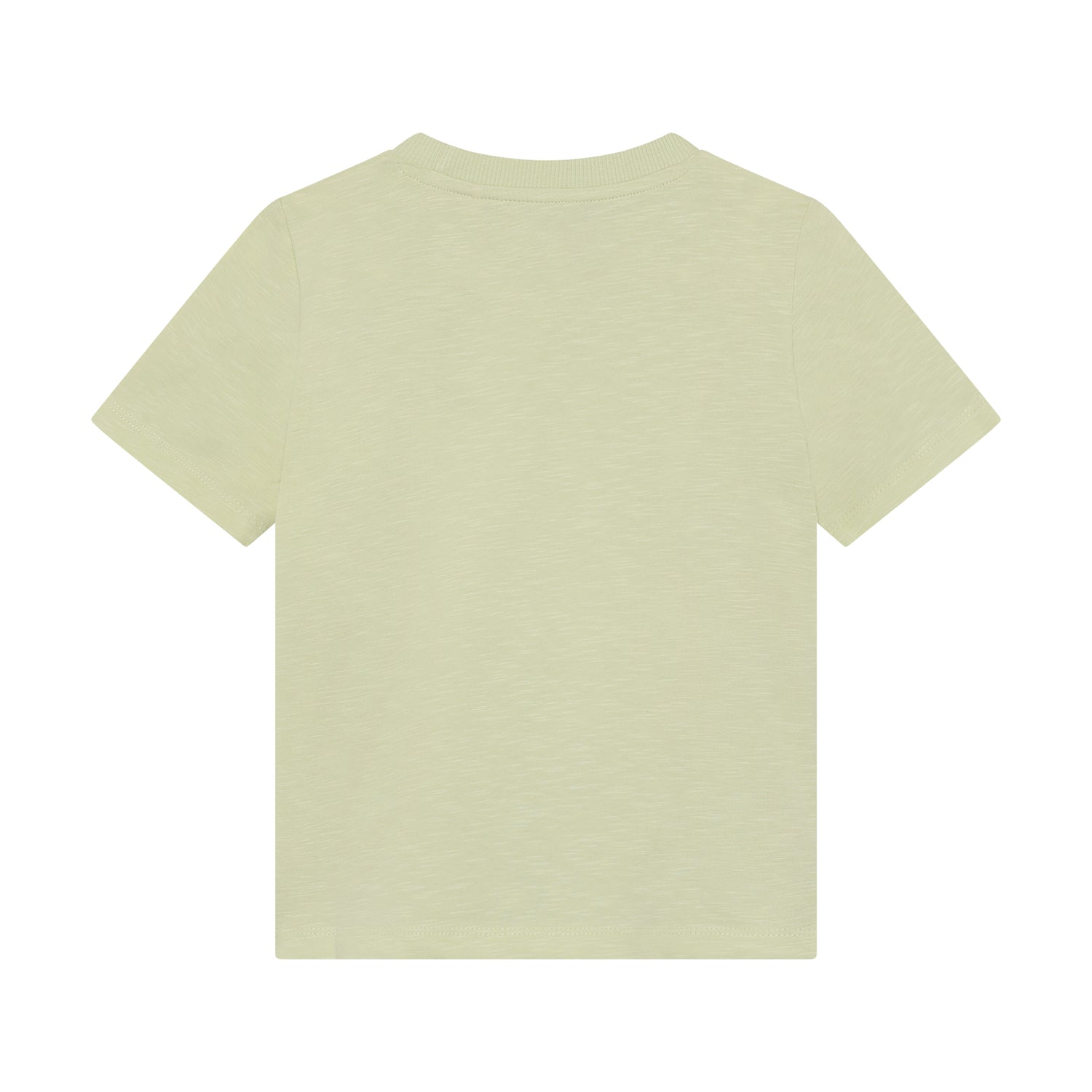 Rückansicht Minymo Kinder T-Shirt in Hellgrün, nachhaltige Kindermode im Bärechind Winterthur Zürich Schweiz.