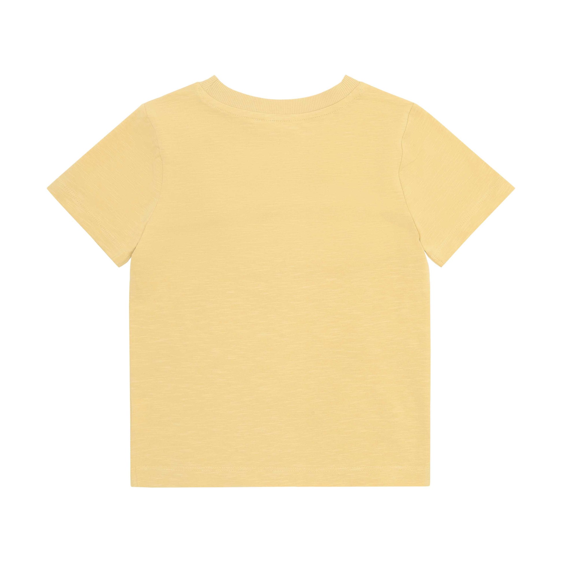Rückseite vom Minymo Kinder T-Shirt in Sand, schlichtes Design bei Bärechind Winterthur Zürich Schweiz