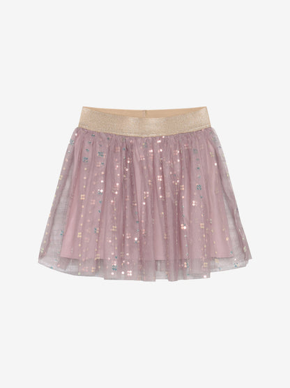 Minymo Tütü Rock Twillight Mauve Vorderansicht mit Pailletten