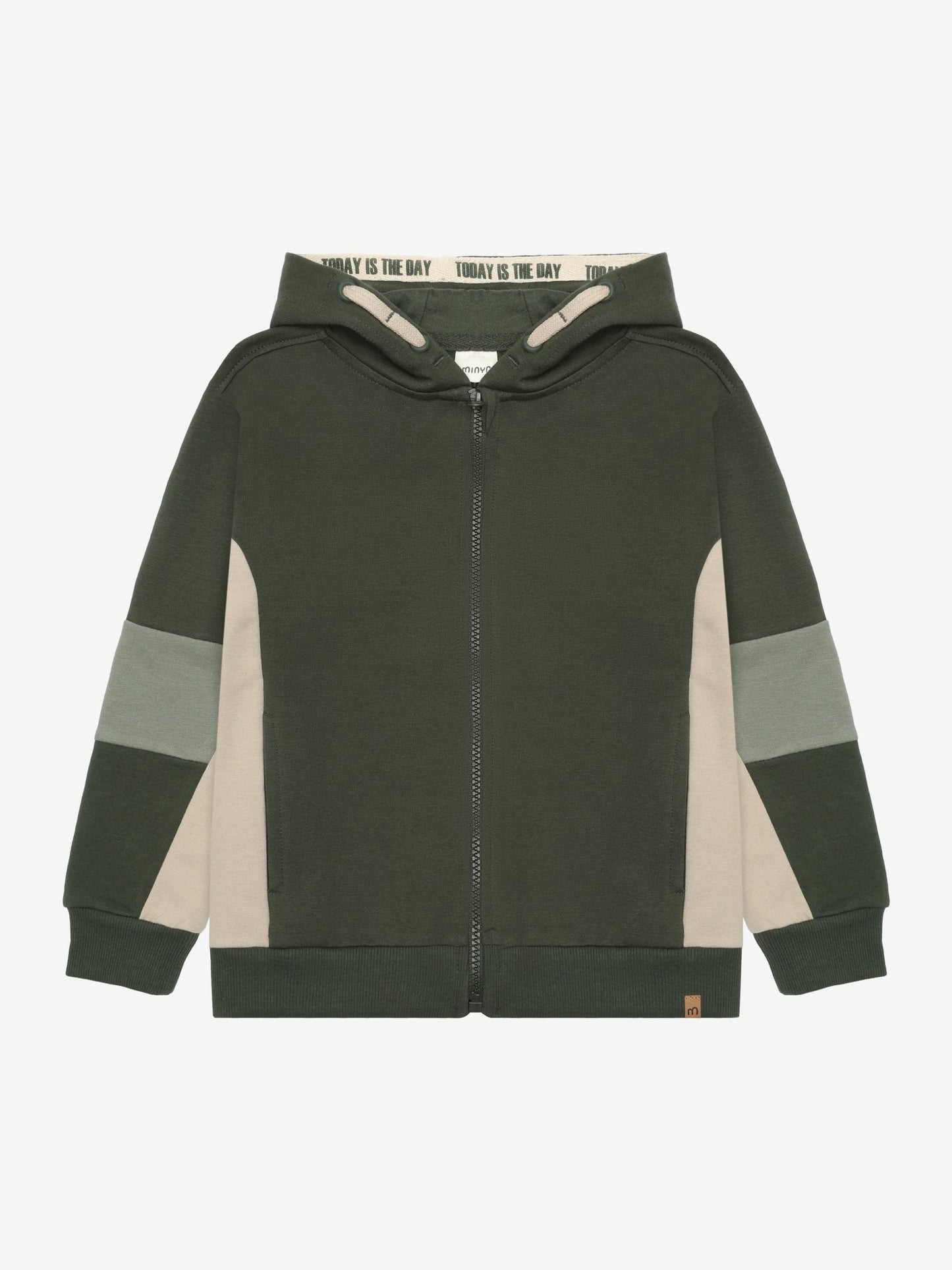 Minymo Zip Hoodie Beetle Vorderansicht