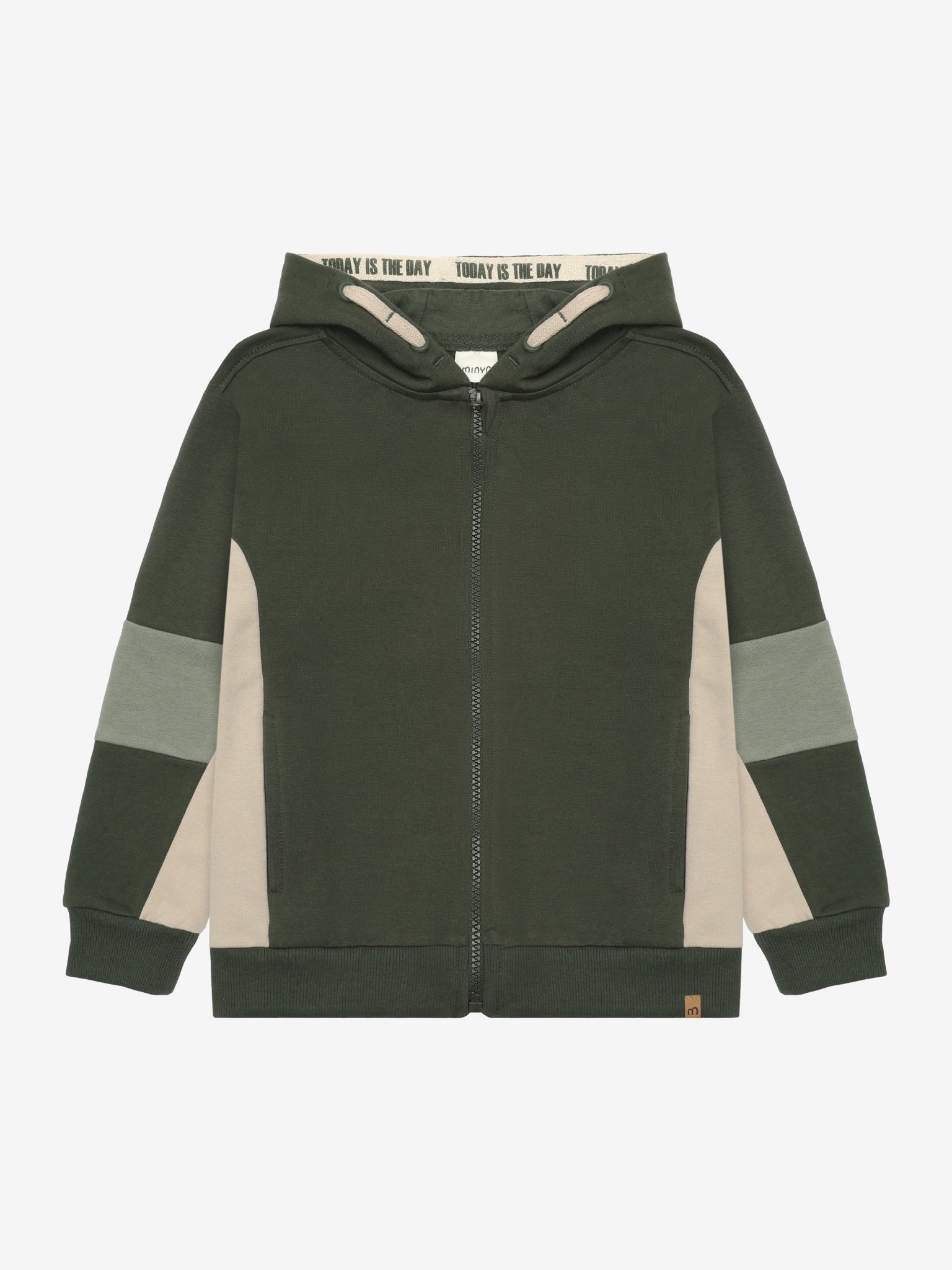 Minymo Zip Hoodie Beetle Vorderansicht