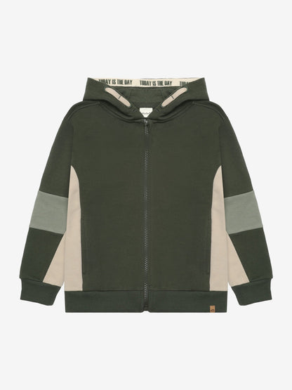 Minymo Zip Hoodie Beetle Vorderansicht