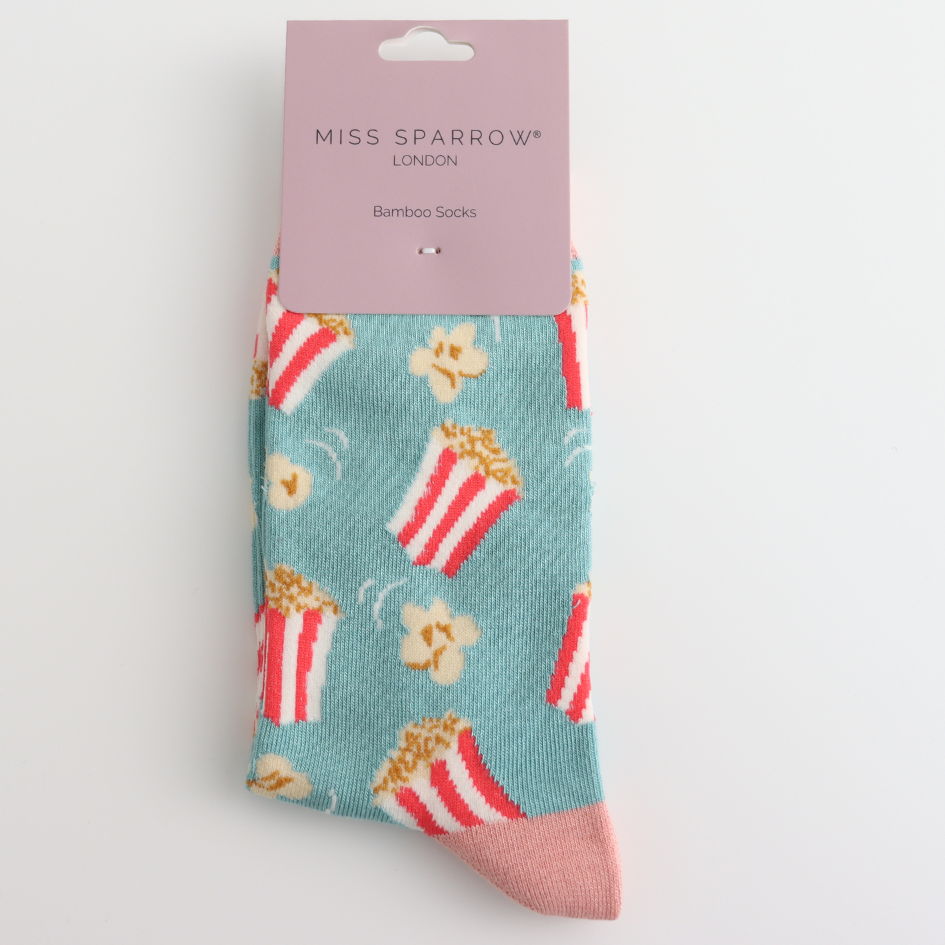 Miss Sparrow Bambus Socken mit Popcorn Muster