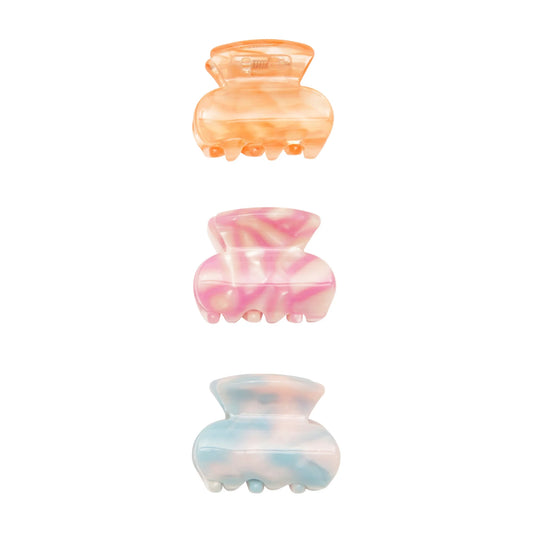 Set aus drei Mixed Acetate Claw Clips von Mimi & Lula – stilvolle und nachhaltige Haarklammern, erhältlich in Winterthur, Zürich, Schweiz.