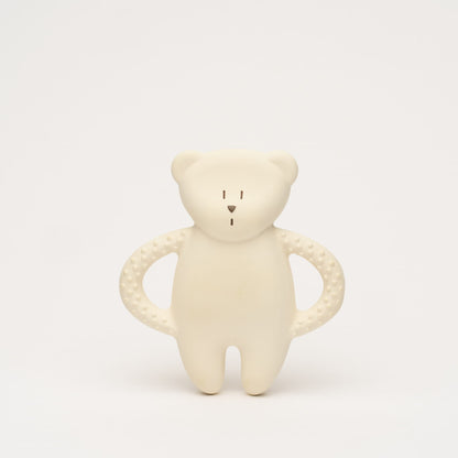 Moonie Beissring aus Naturkautschuk in der Farbe Polar – sicheres und nachhaltiges Babyspielzeug zur Linderung von Zahnungsschmerzen. Erhältlich in Winterthur, Zürich, Schweiz.