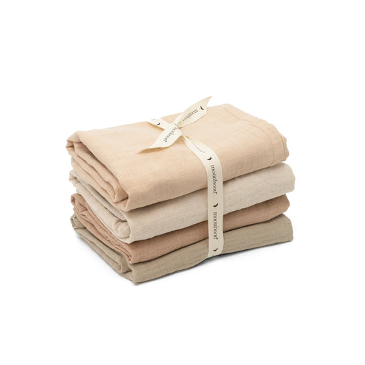 Nuschi, 4er-Pack, uni, rose mix