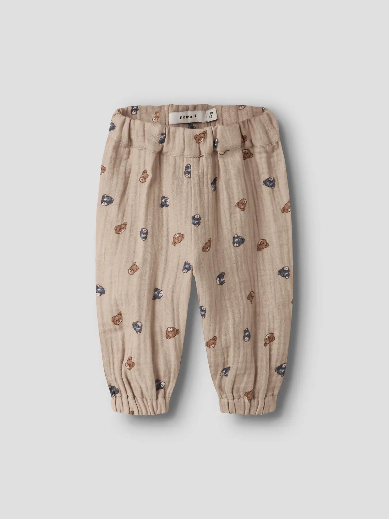 Graue Musselin-Hose mit Tier-Print für Babys von name it im Bärechind Winterthur Zürich Schweiz