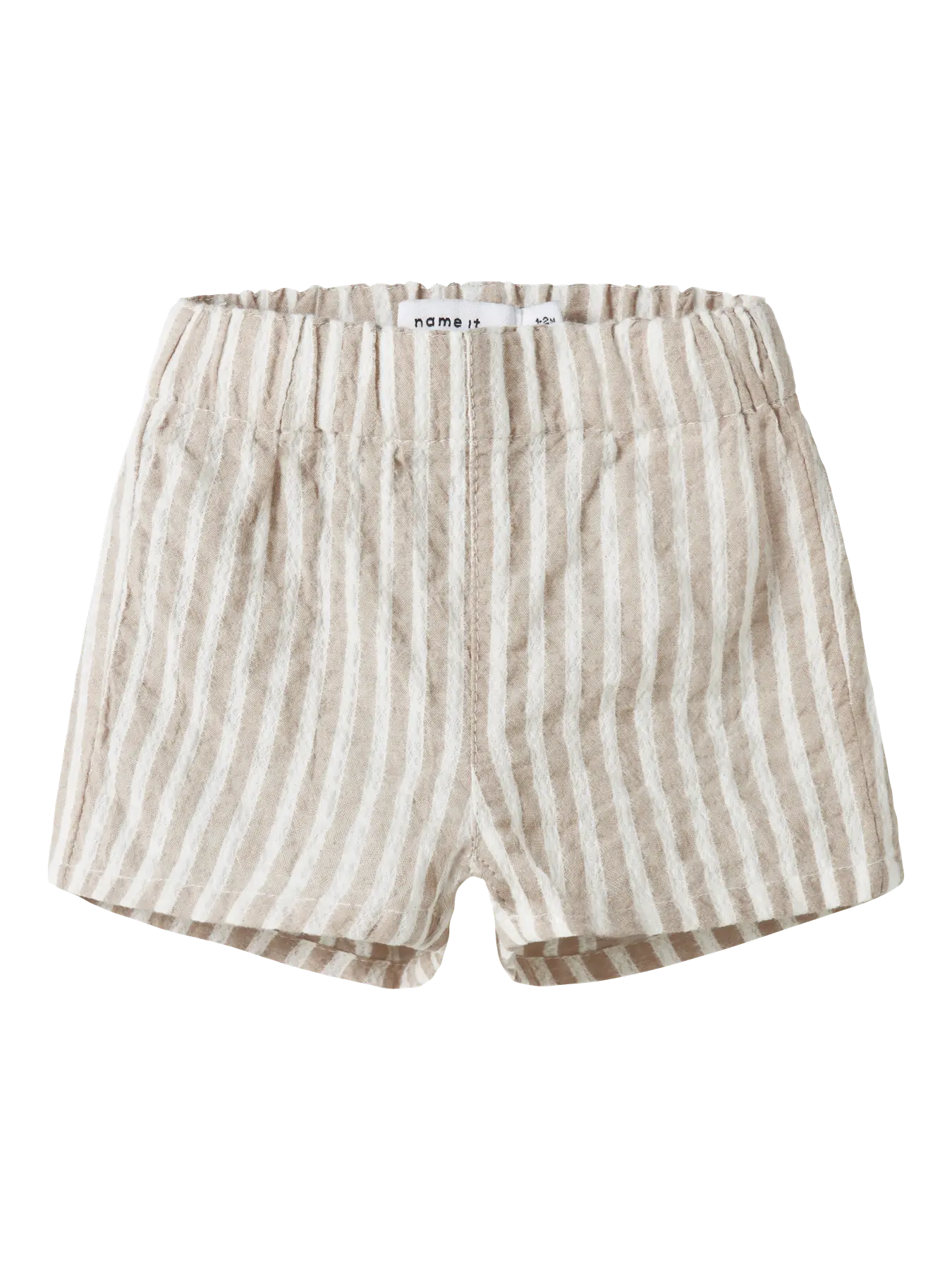 Musselin Shorts aus Baumwolle gestreift in Beige zu kaufen im Bärechind Winterthur Zürich Schweiz.