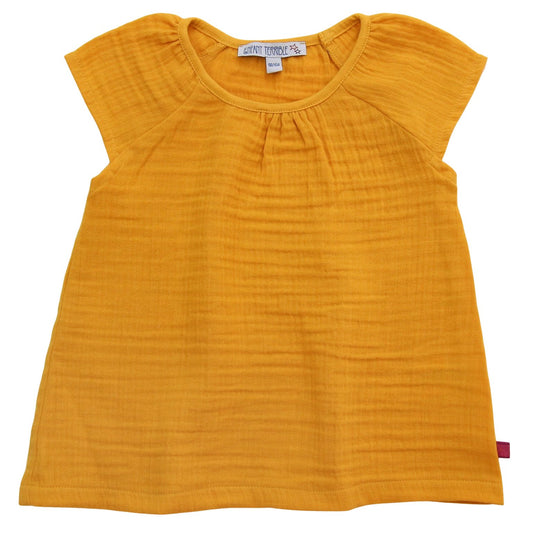 Musselin T-Shirt aus Bio Baumwolle in Honey von Enfant Terrible im Bärechind Winterthur Zürich Schweiz.