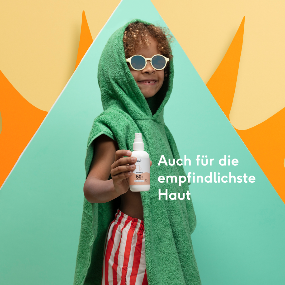 NAÏF Sonnencreme Spray LSF 50 wasserfest für empfindliche Kinderhaut Schweiz