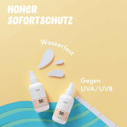 Mineralischer Sonnenschutz Baby LSF 50 gegen UVA und UVB Strahlung NAÏF Schweiz