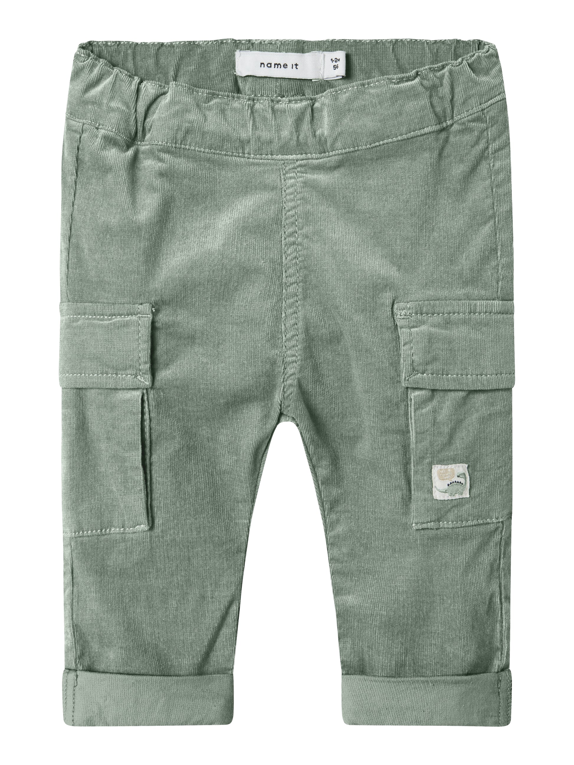 Vorderansicht der NAME IT Cordhose aus Bio-Baumwolle, mintgrün, Bärechind Winterthur, Zürich Schweiz.