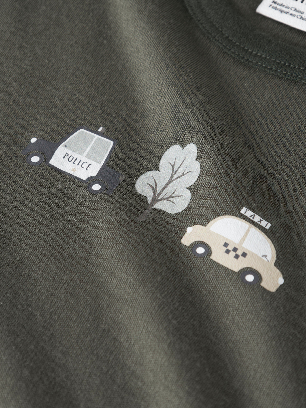 Bärechind, Name It Merino Langarmshirt Mulled Basil, Detailansicht Automotiv