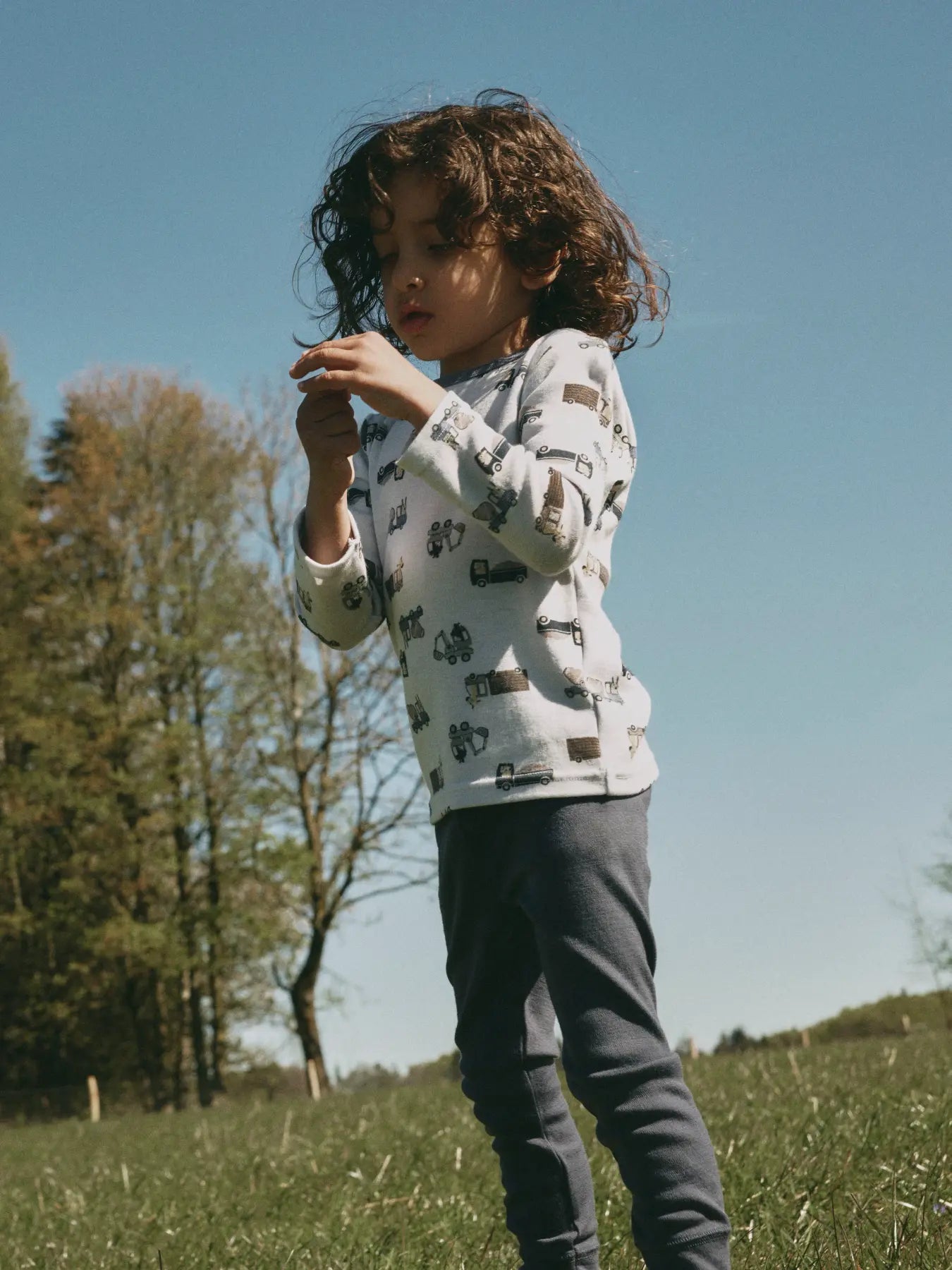 Bärechind, Name It Merino Langarmshirt Arctic Ice, am Kind getragen