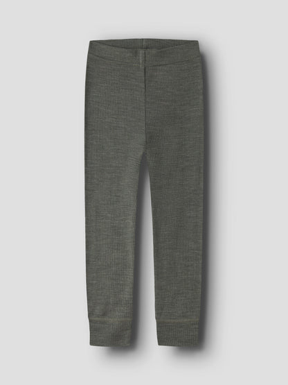 Name It Merino Leggings in Dunkelgrün, Vorderansicht