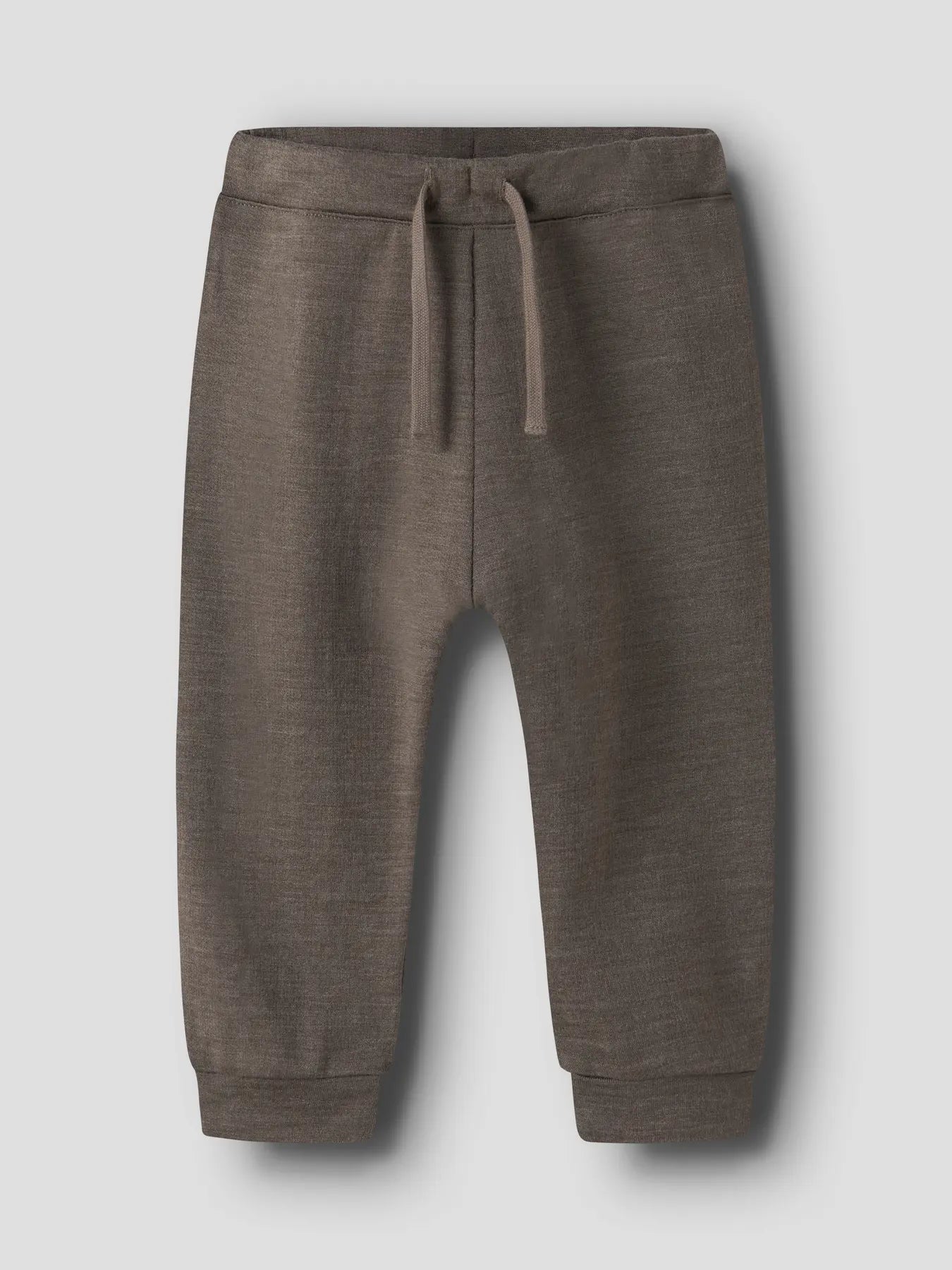 Name It Merino-Wollhose in Morel, Vorderansicht mit Kordelzug