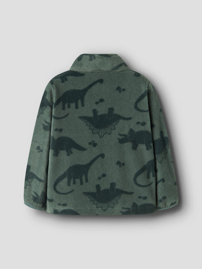 Fleecejacke mit elastischen Bündchen, Rückansicht