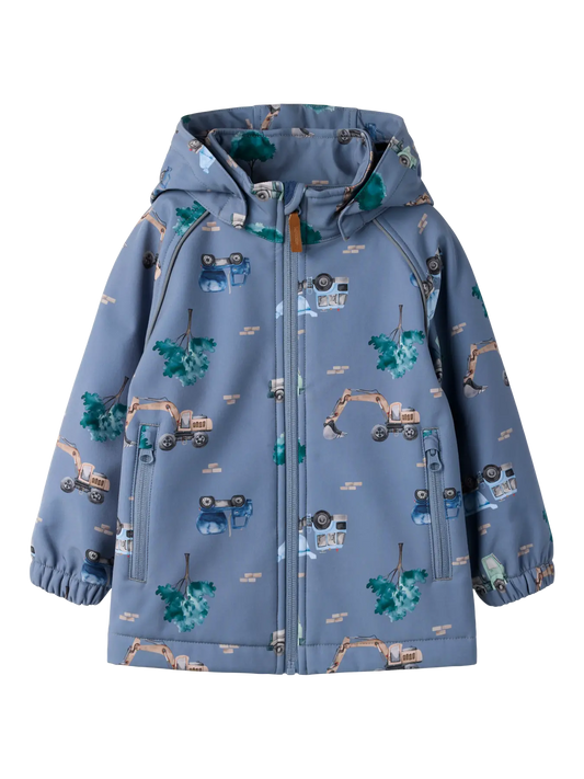 Kinder Softshelljacke von Name It mit Print, nachhaltig bei Bärechind Winterthur Zürich Schweiz kaufen