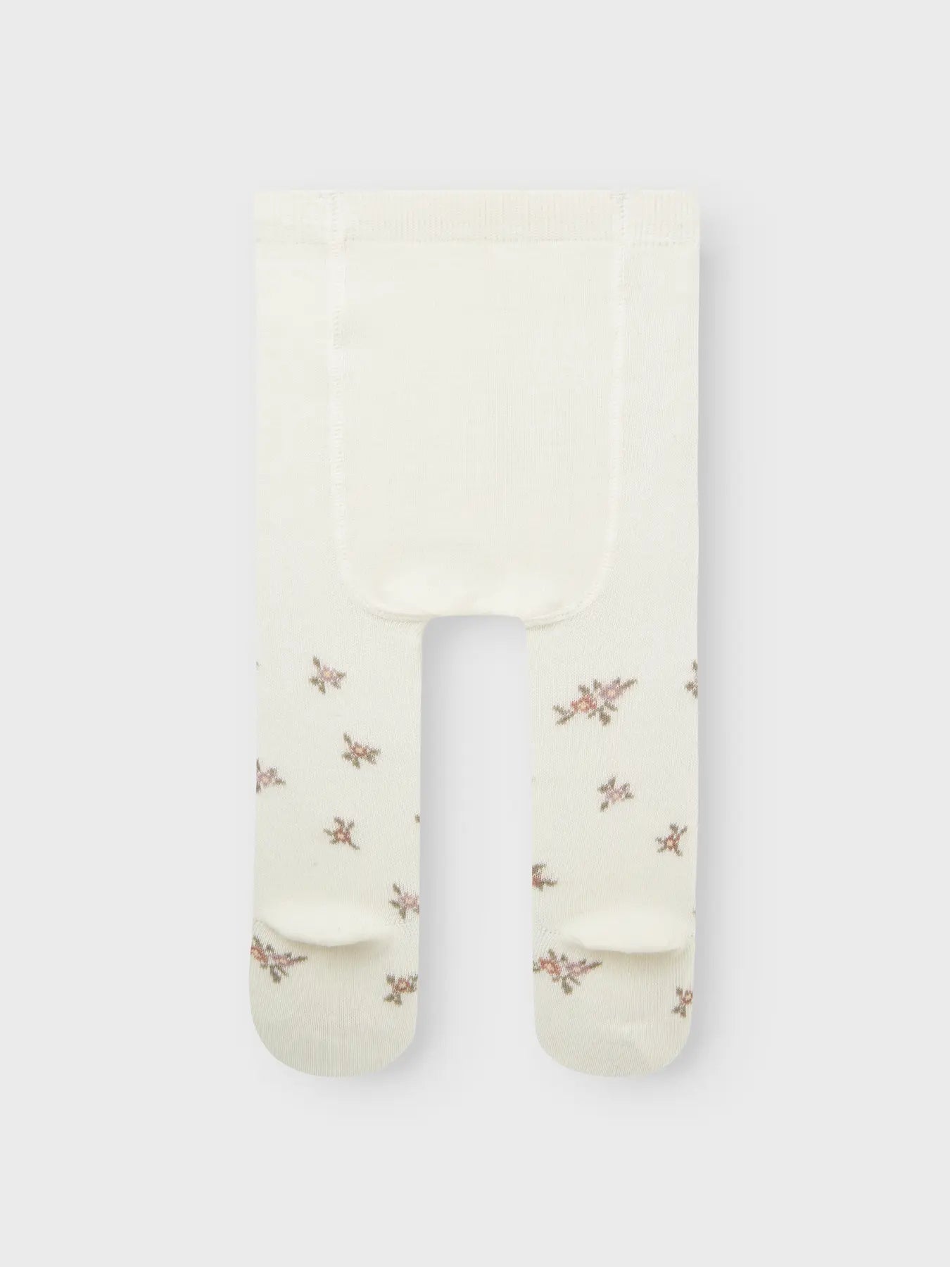 Die Rückseite der weichen Wollstrumpfhose von Name it mit Blumenmuster – erhältlich in Winterthur bei Bärechind.

