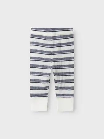 Rückseite der navy-weiss gestreiften Name it Wollleggings aus 100 % Wolle – Bärechind Winterthur, Zürich Schweiz