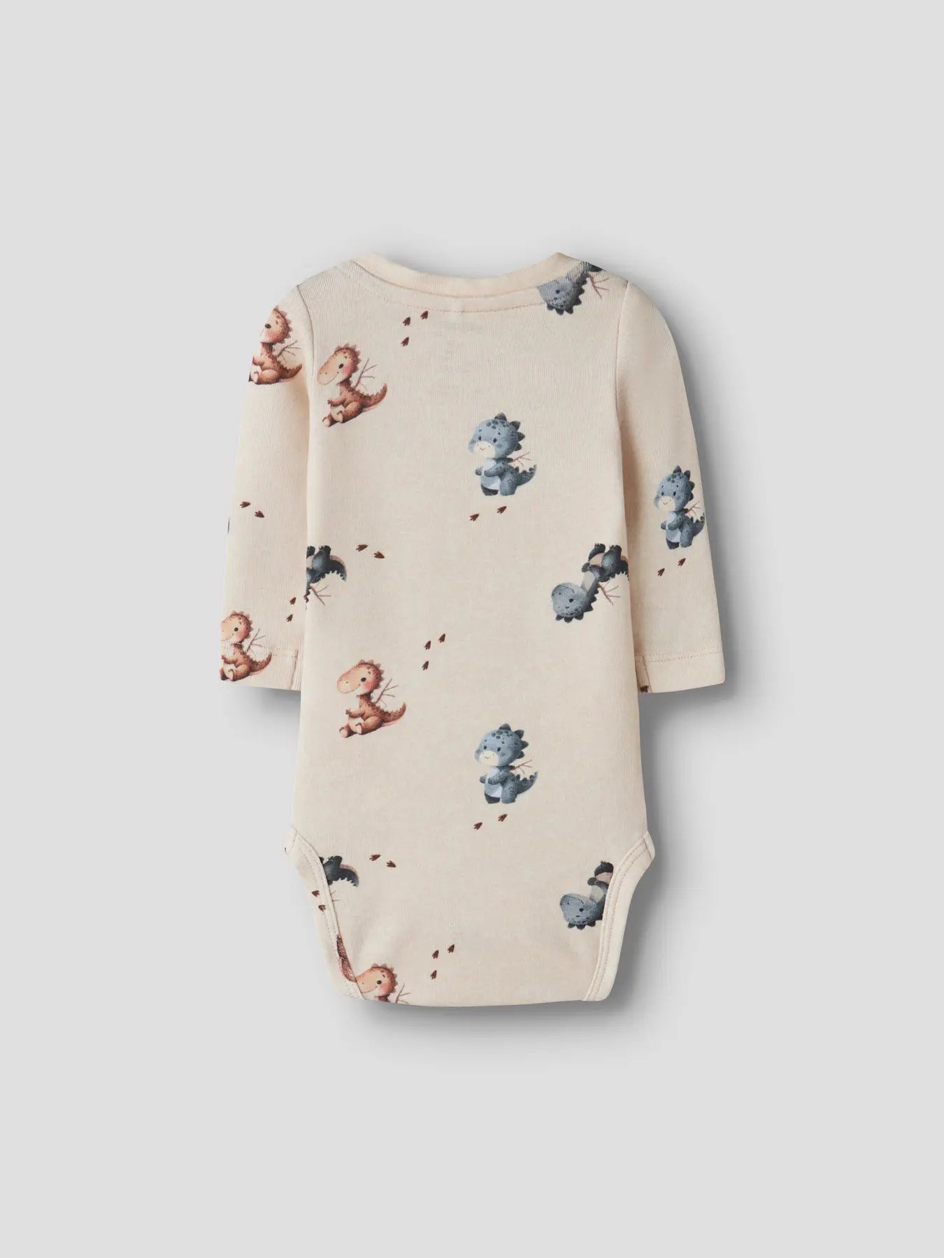 Beiger Babybody mit Dinosaurier Muster von NAME IT bei Bärechind Winterthur Zürich Schweiz
