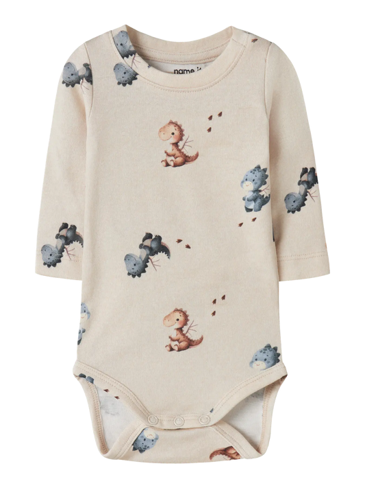 NAME IT Langarmbody mit Dino Muster für Babys bei Bärechind Winterthur Zürich Schweiz