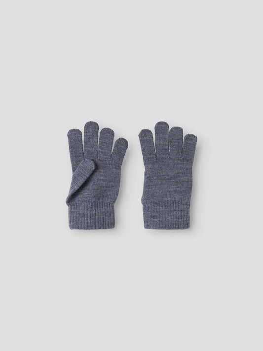 Name it Merino Fingerhandschuhe Kinder in Folkstone Gray, Vorderansicht
