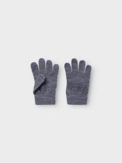 Name it Merino Fingerhandschuhe Kleinkind in grau, Vorderansicht
