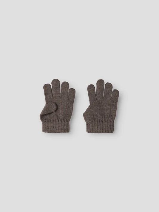 Name it Merino Fingerhandschuhe Kleinkind in morel, Vorderansicht