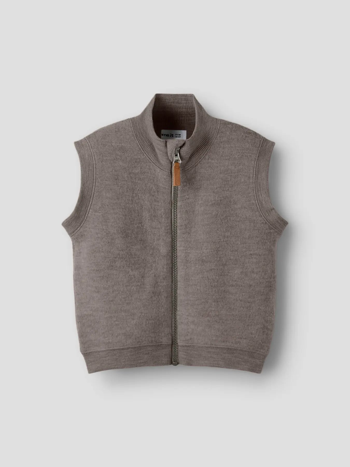 Name it Merino Wollfleece Weste in Morel, Vorderansicht