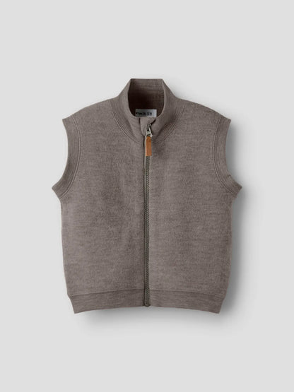 Name it Merino Wollfleece Weste in Morel, Vorderansicht