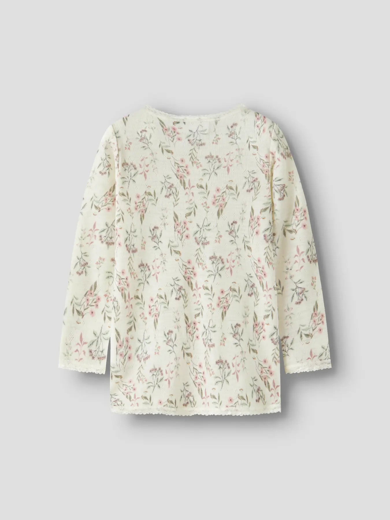 Langarmshirt aus 100% Merinowolle im Needle-Strick
