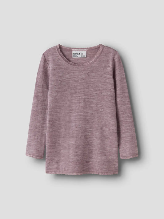 Name it Needle Langarmshirt Uni in Toadstool, Vorderansicht
