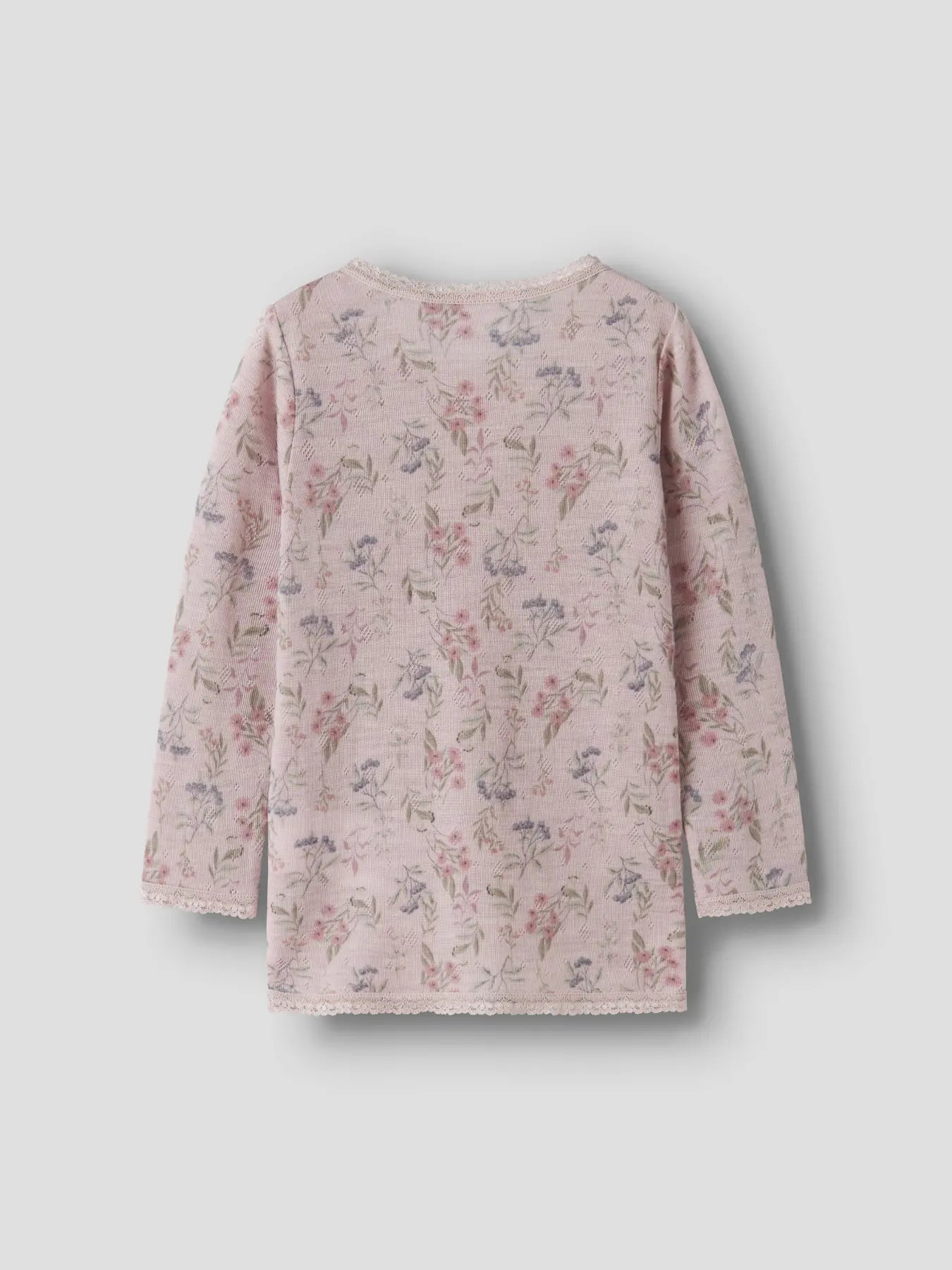 Langarmshirt aus 100% Merinowolle im Needle-Strick