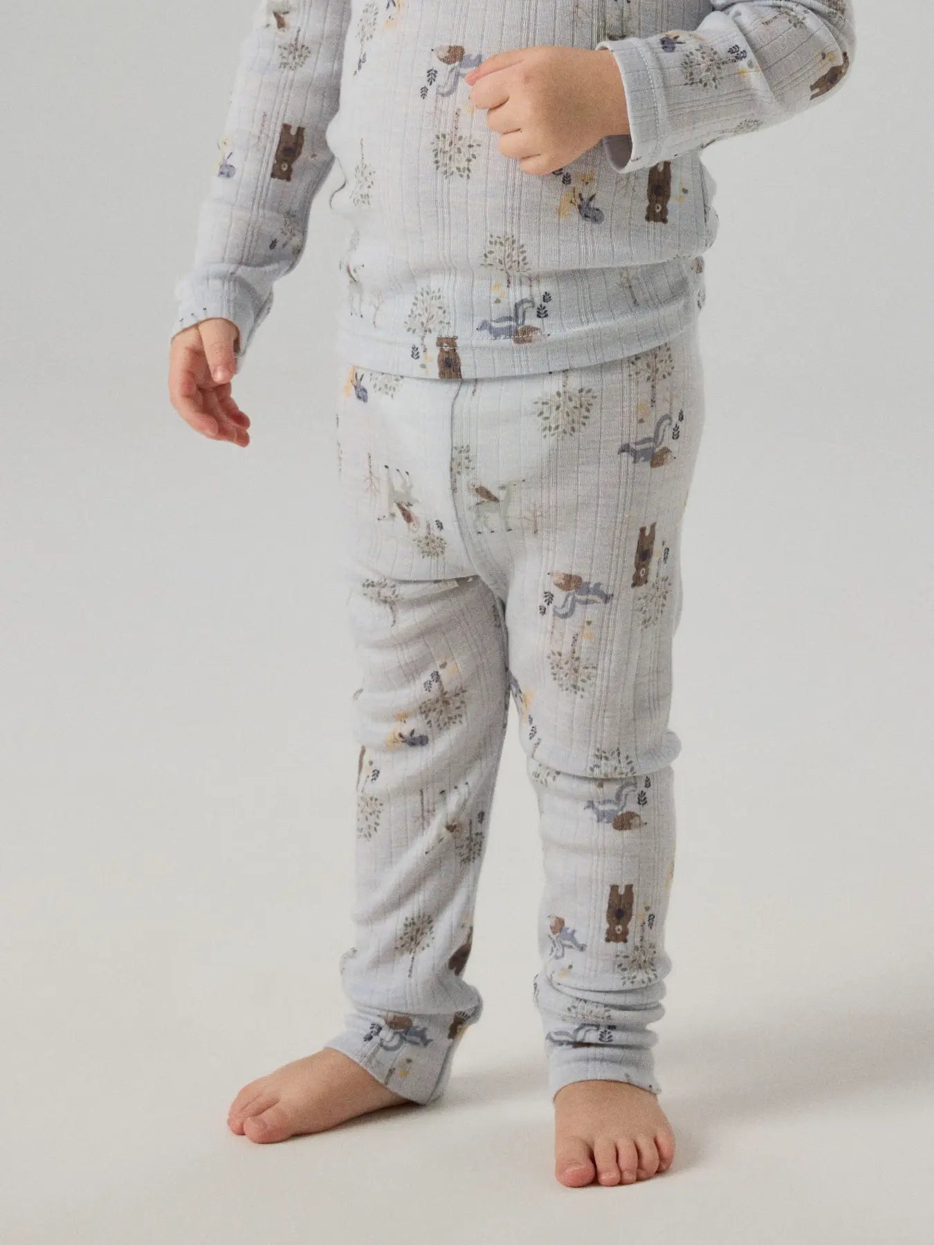 Detailansicht der Needle Lange Leggings Kinder in Arctic Ice