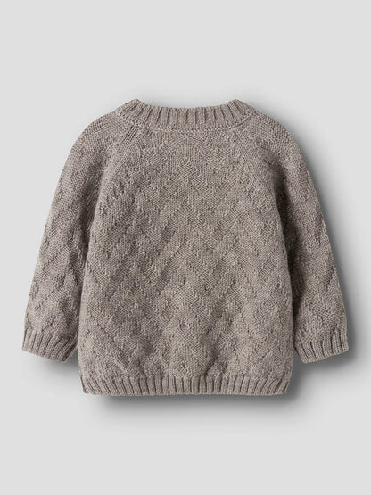Cardigan aus 100% Merinowolle mit Knopfleiste und Raglanärmeln