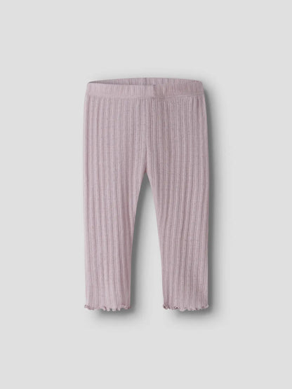 Name it Wolle-Seide Leggings in Violet Ice, Vorderansicht