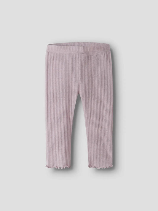 Name it Wolle-Seide Leggings in Violet Ice, Vorderansicht