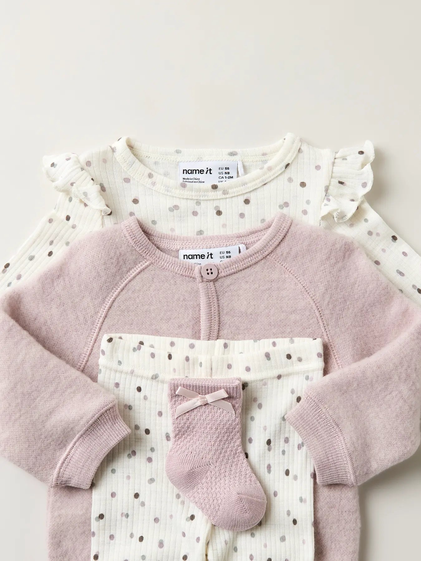 Name it Wollfleece Cardigan in Violet Ice bei Bärechind
