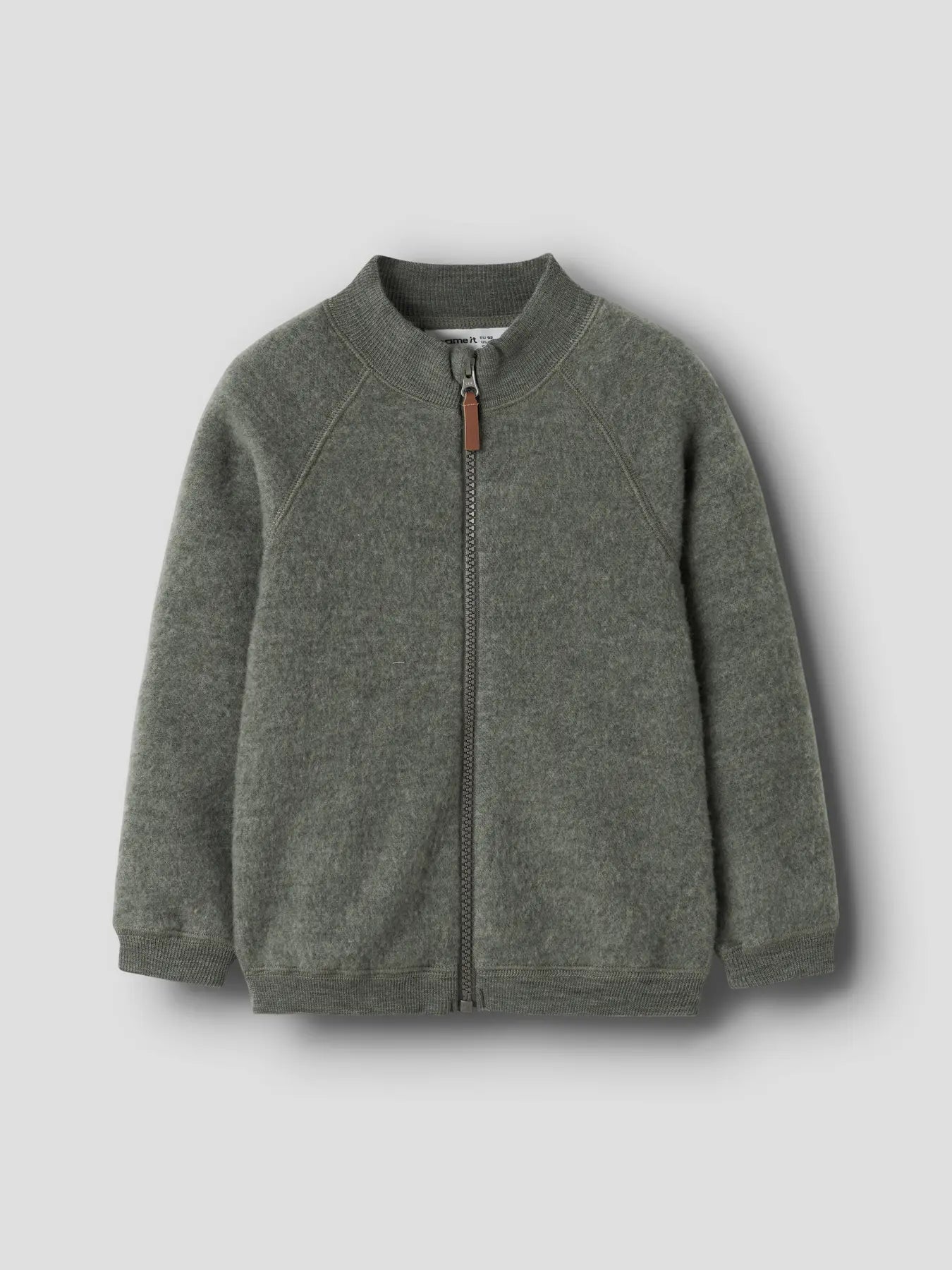 Name it Wollfleece Cardigan in Mulled Basil, Vorderansicht