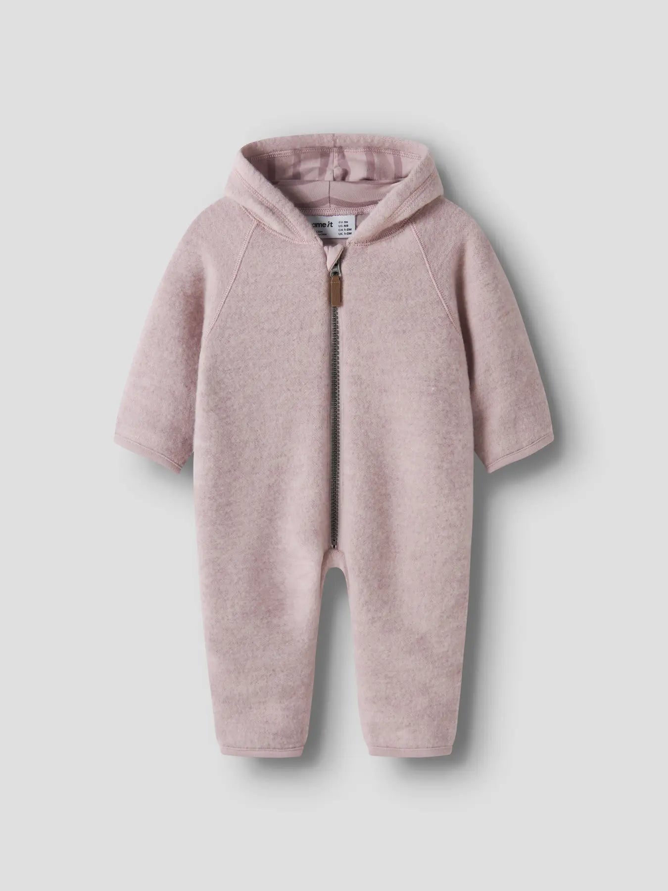 Name it Wollfleece Overall in Violet Ice, Vorderansicht