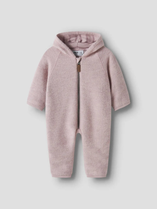 Name it Wollfleece Overall in Violet Ice, Vorderansicht