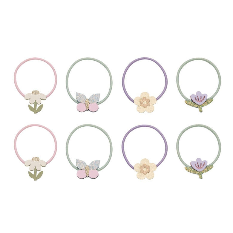 Haargummis Set Blume & Schmetterling