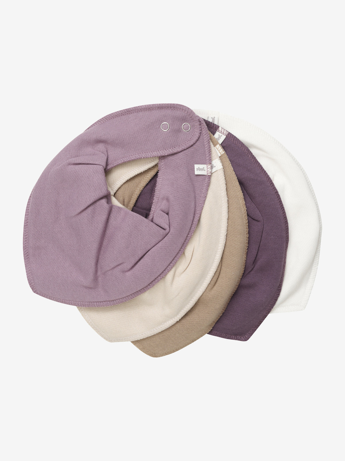 Pippi Bandana Lätzchen in der Farbe Elderberry mit verstellbarem Druckknopfverschluss für Babys und Kleinkinder