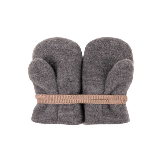 Pure Pure Babyhandschuhe Wollfleece in Schiefer bei Bärechind