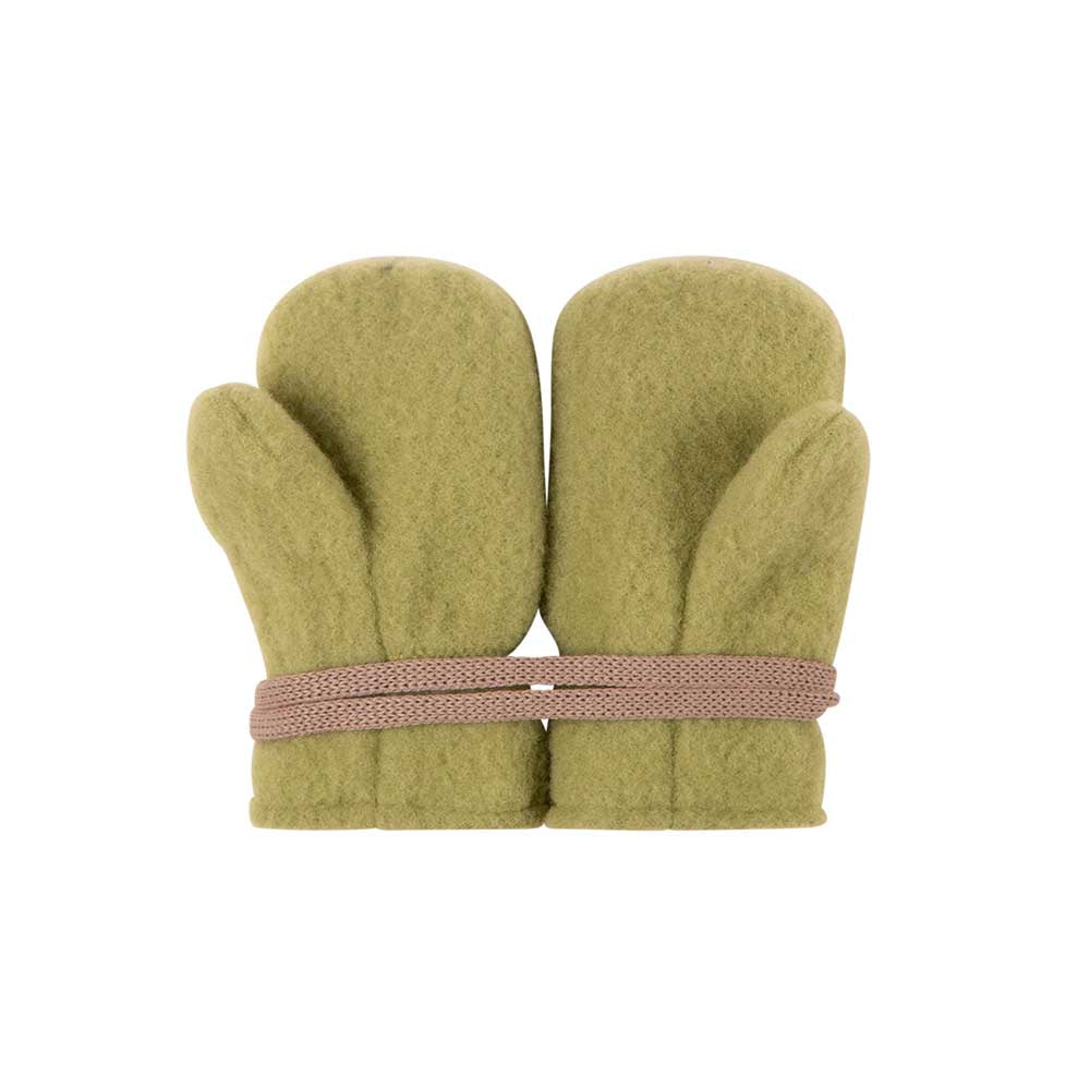 Pure Pure Babyhandschuhe Wollfleece in Soft-Green bei Bärechind