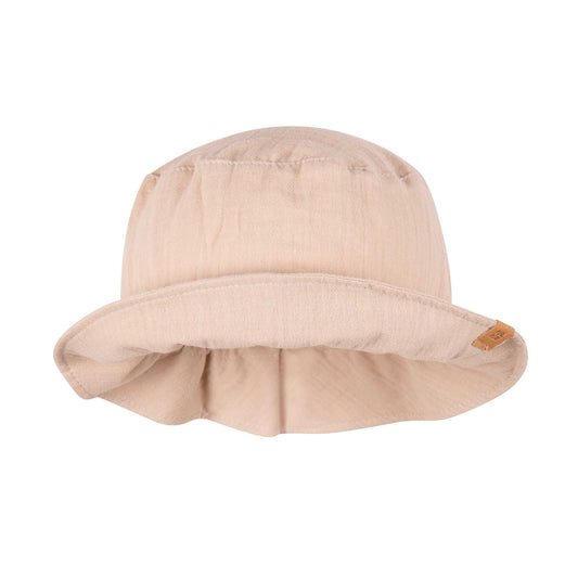 Baby Sonnenhut Mini Hut Mull UV taupe von Pure Pure by Bauer aus Bio Baumwolle im Bärechind Winterthur Schweiz.