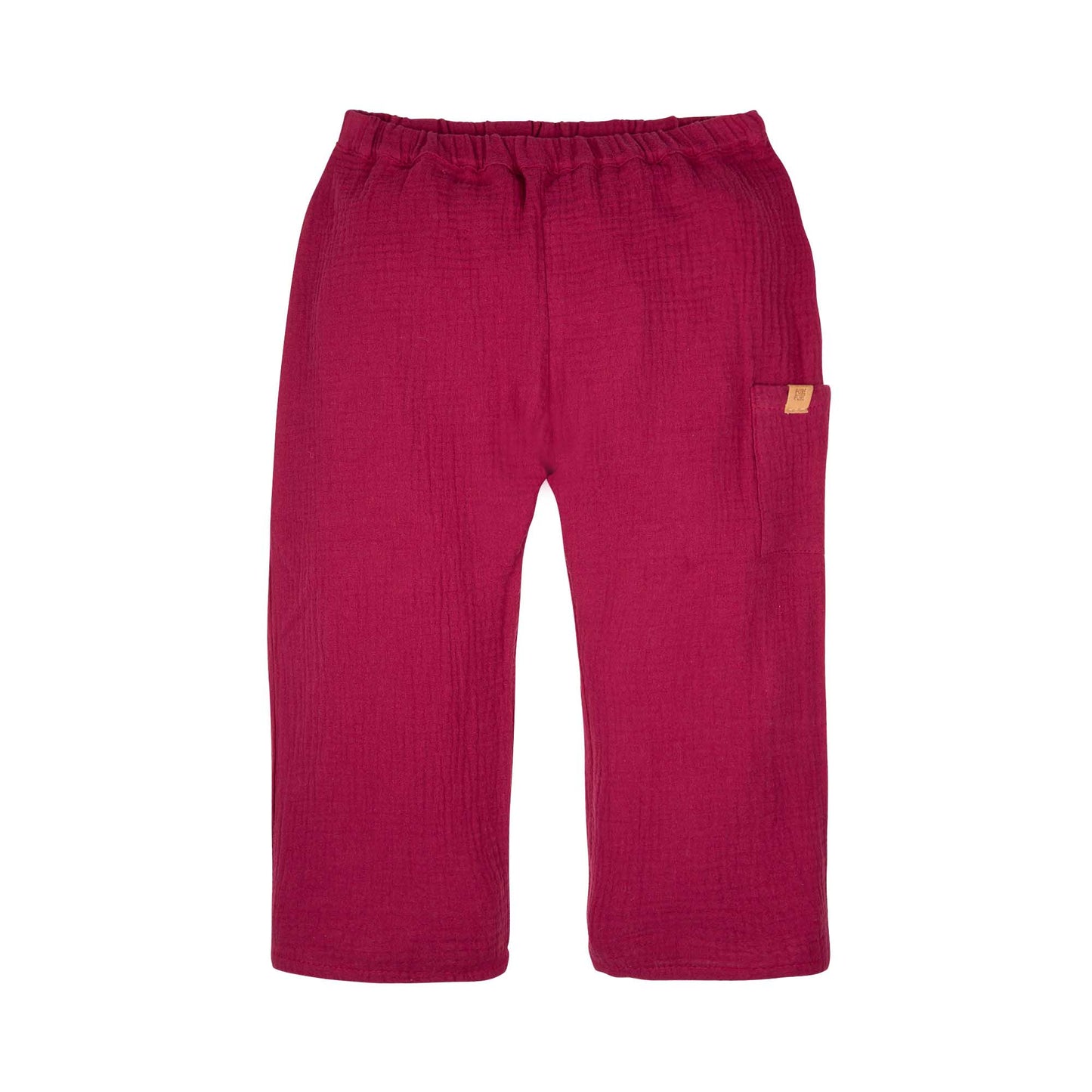 Musselin Kinderhose raspberry aus Bio Baumwolle von Pure Pure by Bauer im Bärechind Winterthur Schweiz.