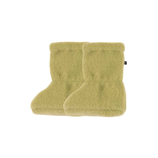 Pure Pure Wollfleece Baby-Füsslinge in Soft-Green bei Bärechind