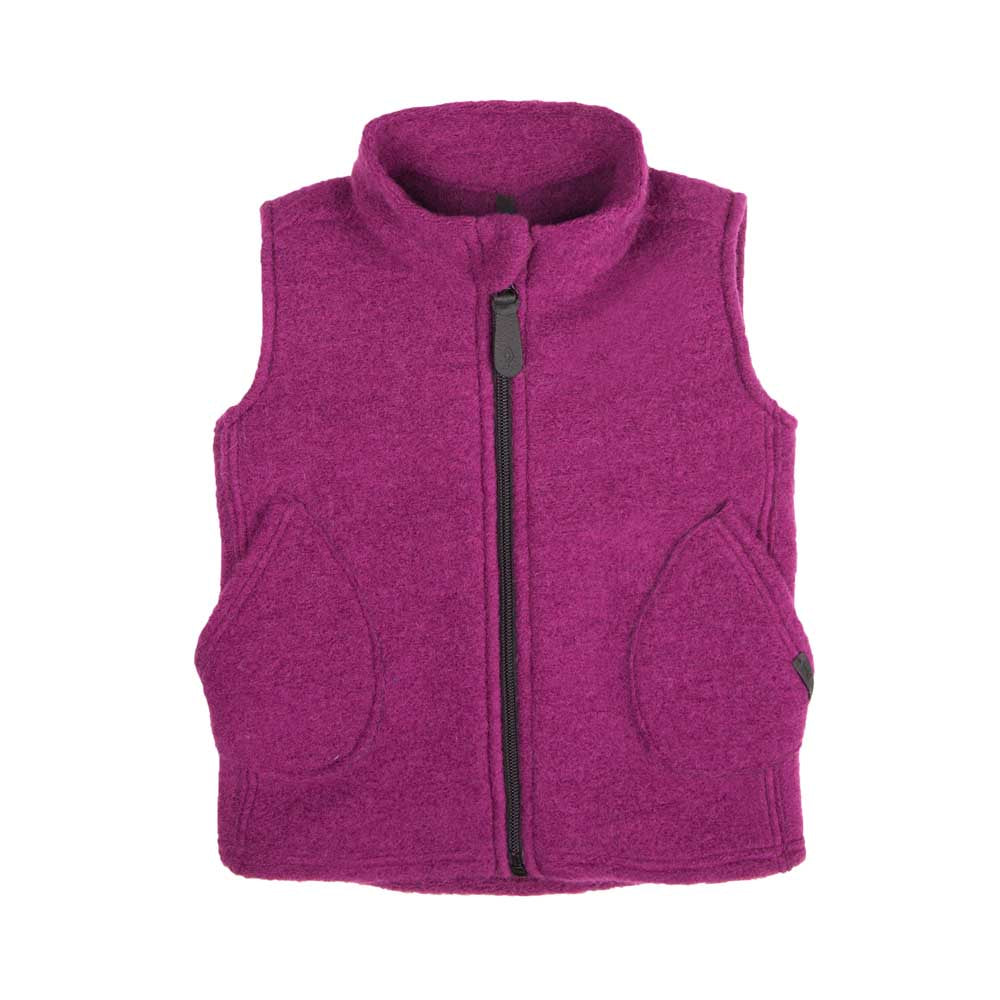 Pure Pure Wollwalk Weste in Purple-Wine bei Bärechind